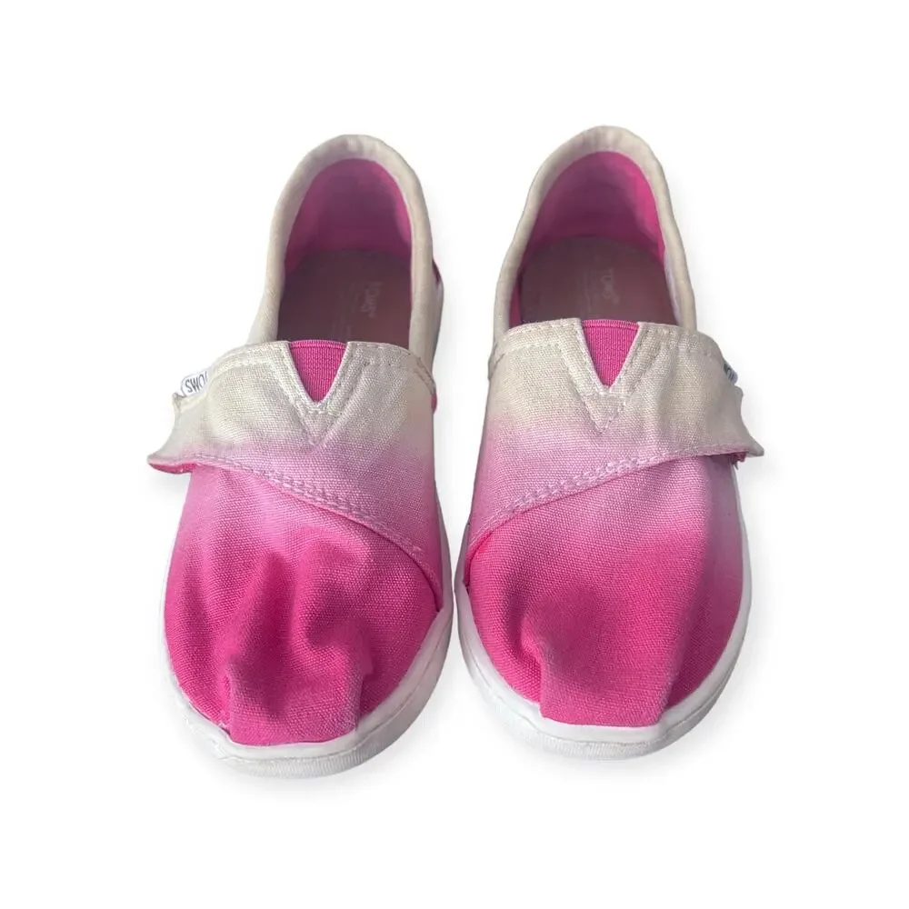 Toms Fushia Dip Dye Alpargata Girls Size 11